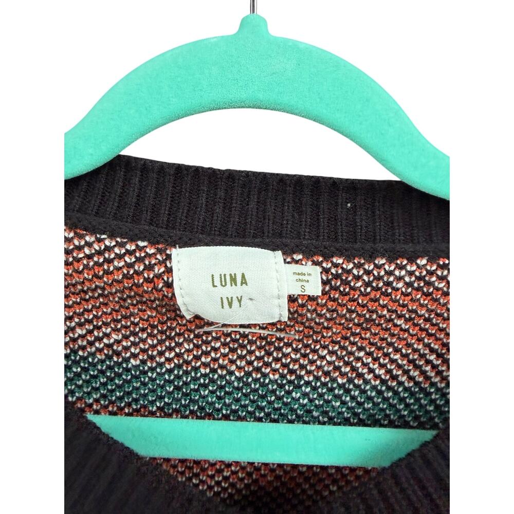 NWT LUNA IVY Ghost Fair Isle Knit Cardigan Sweater | Halloween Spooky Cute Small - Picture 5 of 9